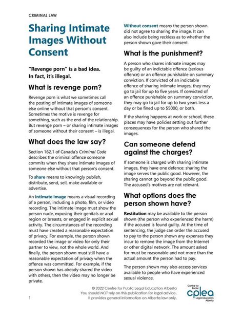 Sharing of Intimate Images Without Consent: Know Your Rights